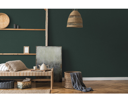 Vliesbehang 37953-3 Metropolitan Stories 2 Textiel Effen Groen