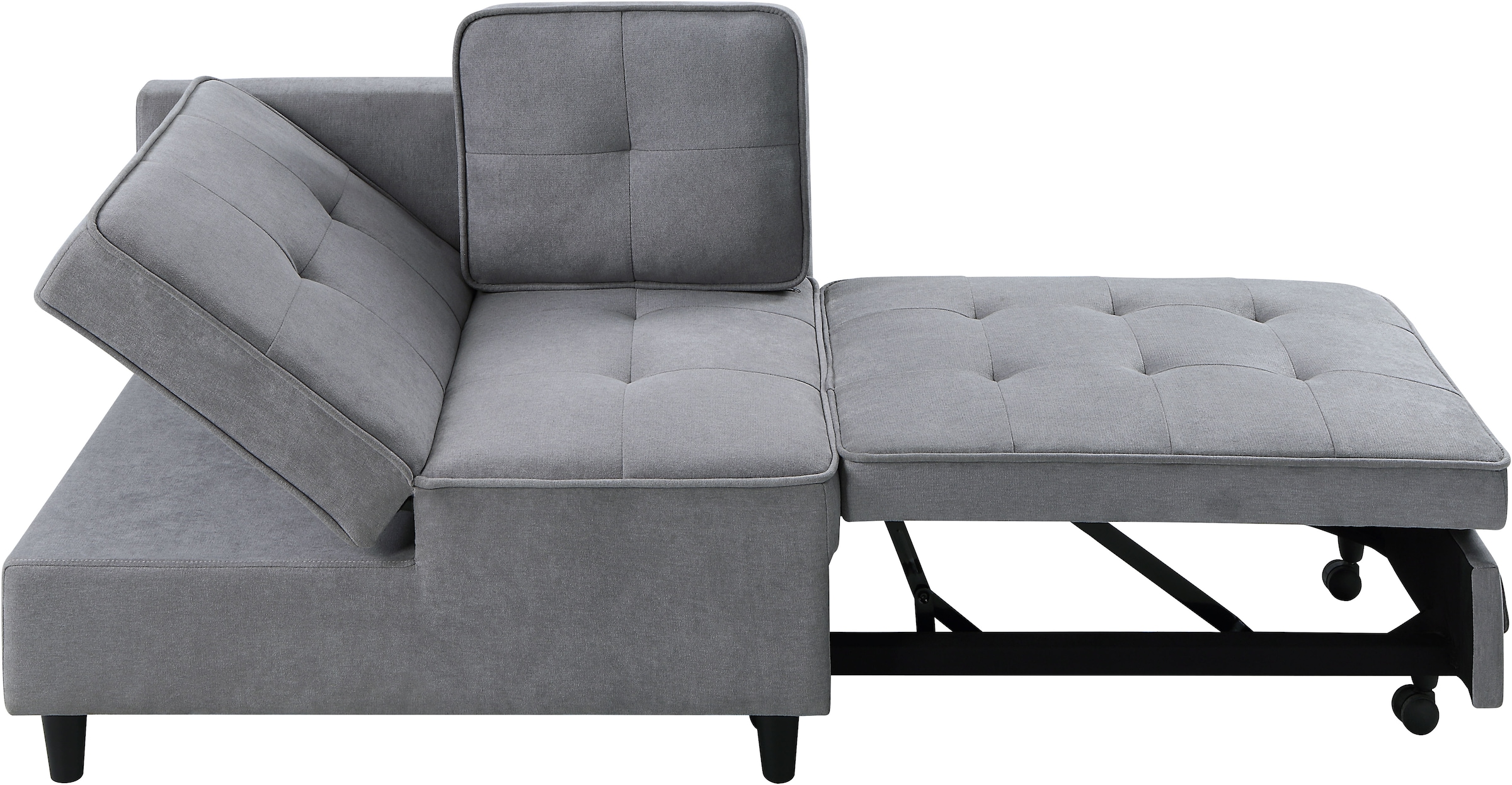 ATLANTIC home collection Schlafsofa »Freddy« wandelbar zum Loungesessel, Relaxliege und Gästebett, inkl. Kissen