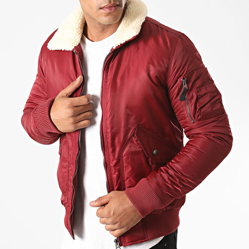 Bomber Col Mouton Bordeaux