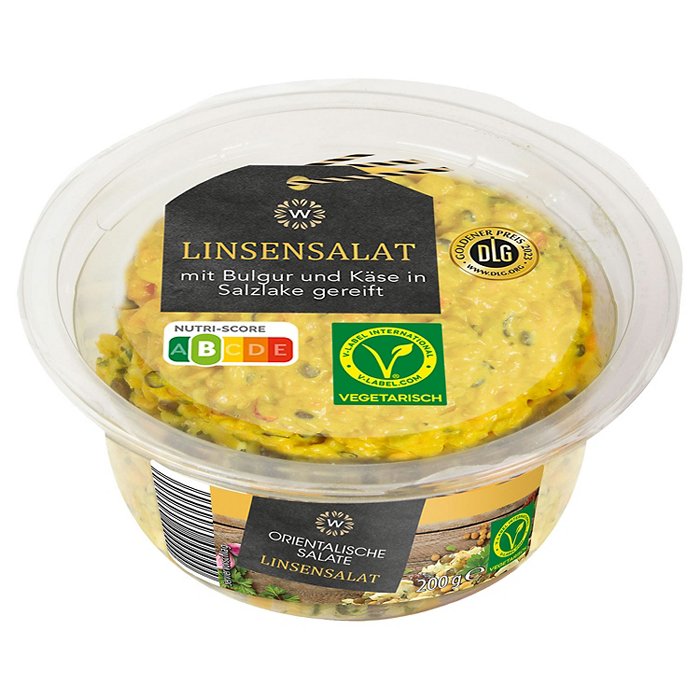 WONNEMEYER Orientalischer Salat 200 g, Linse-Bulgur