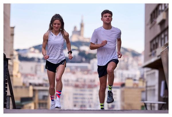 Chaussettes de Running Incylence Peaks Blanc Rouge Bleu