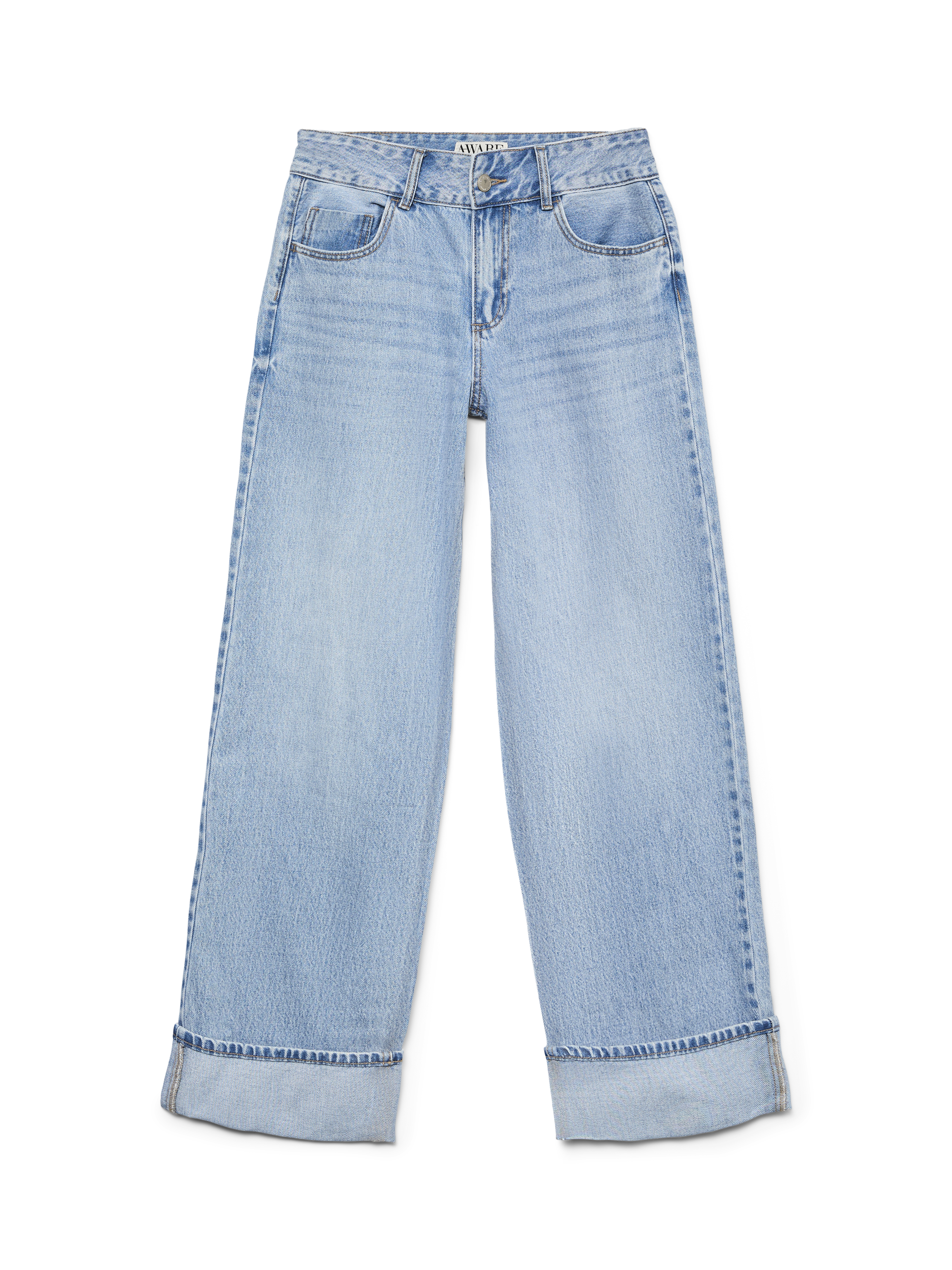 AWRENA Mid rise Wide leg fit Jeans