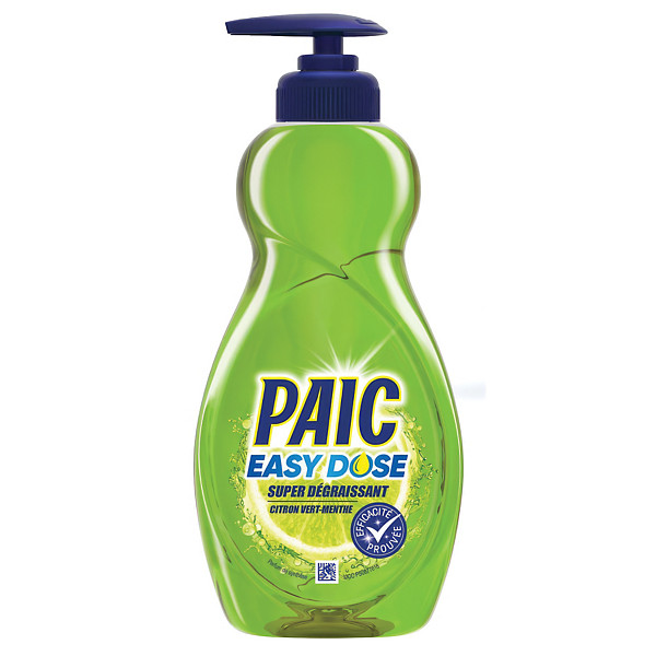 Liquide vaisselle super dégraissant Paic Easy Dose citron vert menthe 500 ml