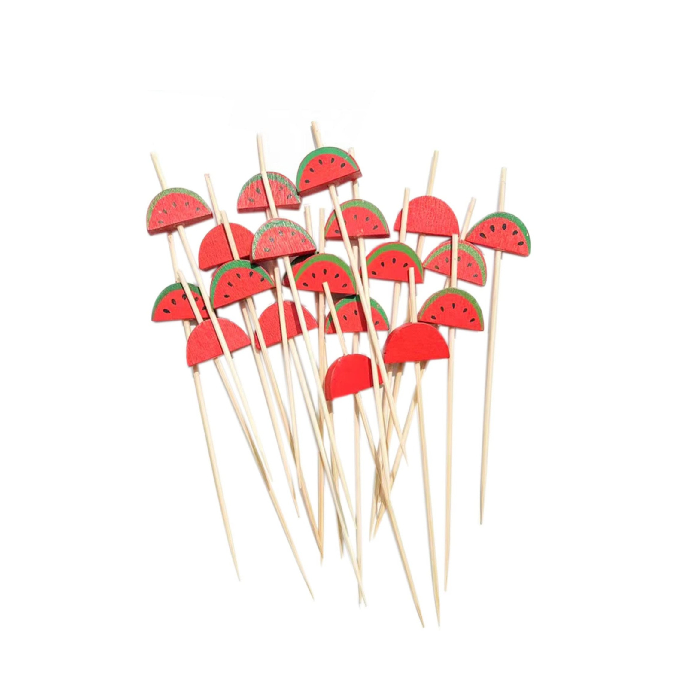 (95er Set) Cocktail Sticks Fingerfood Sommer Party Spiesse Deko Zahnstocher - Melone