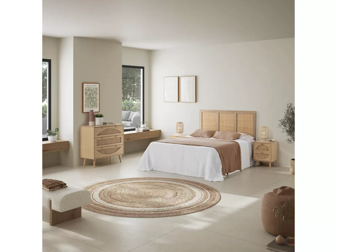 Commode Luna 3 tiroirs couleur chêne