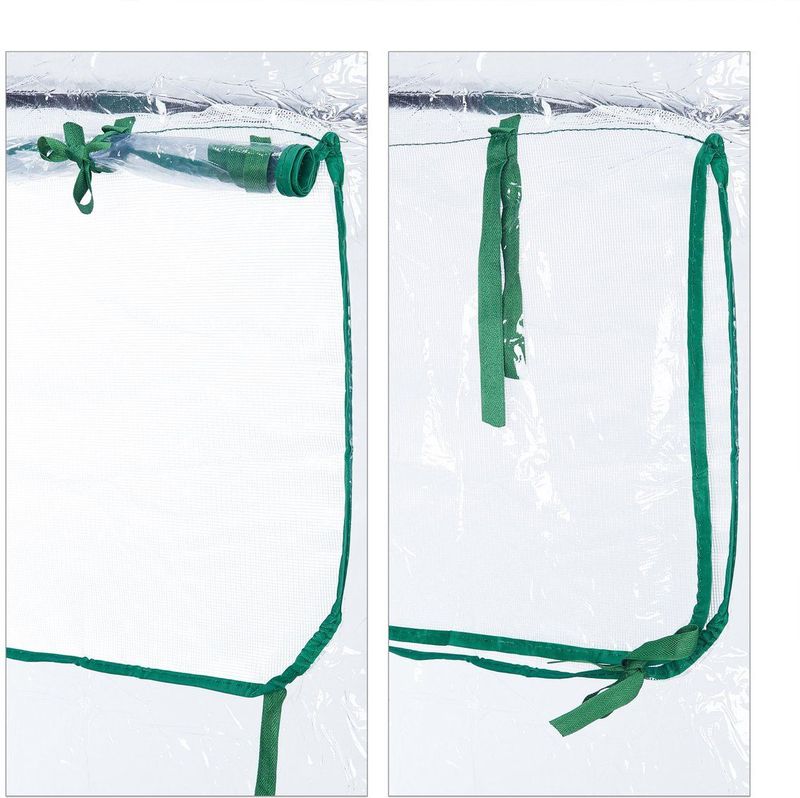 Relaxdays kweekkas - PVC-folie - plantenkas - 52 x 132 cm - tuin foliekas - transparant