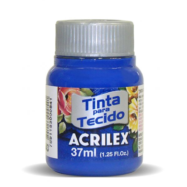 Acrilex Tinta Tecido Fosca 04140/543 Azul Ultramar 37 ml