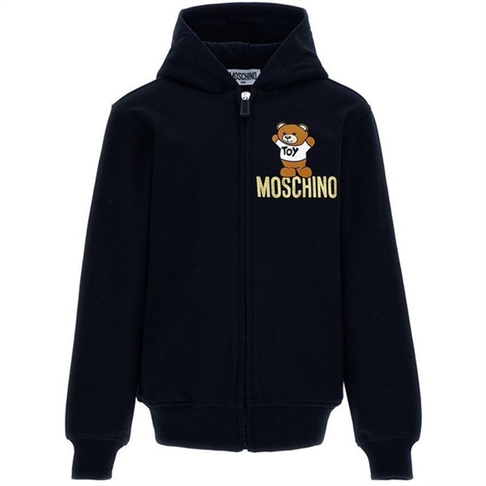 Black Sweatshirt m. Hætte - Moschino → Luksusbaby.dk