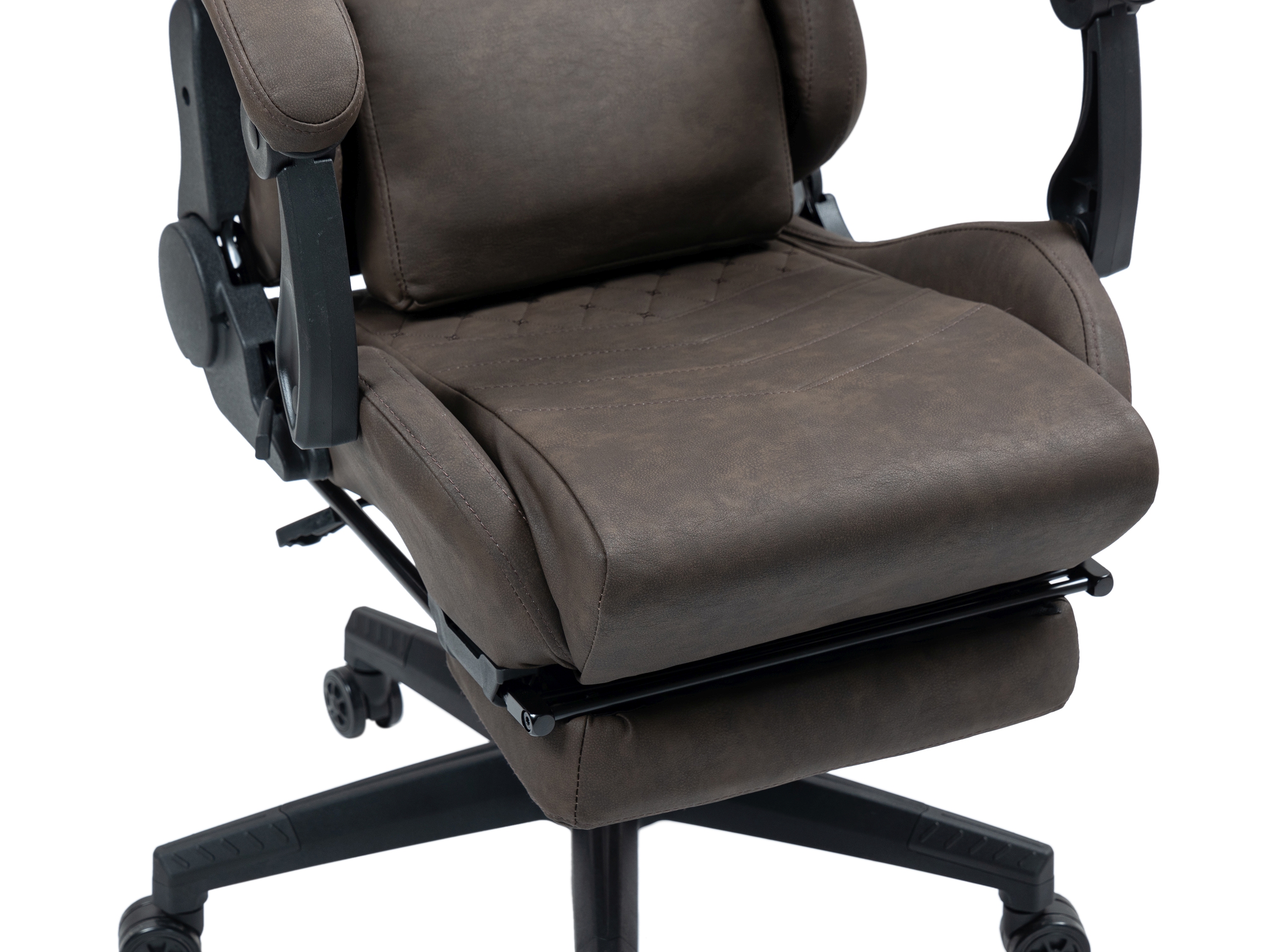 Gamingstuhl Bürostuhl Leder mit Massagefunktion GREG braun