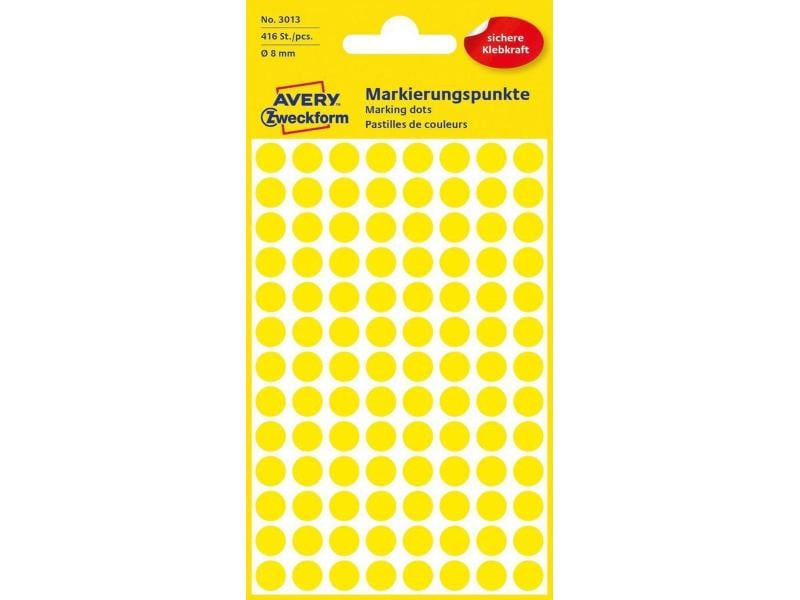 Avery Zweckform Klebepunkte 8 mm Gelb Markierungspunkte Sticker