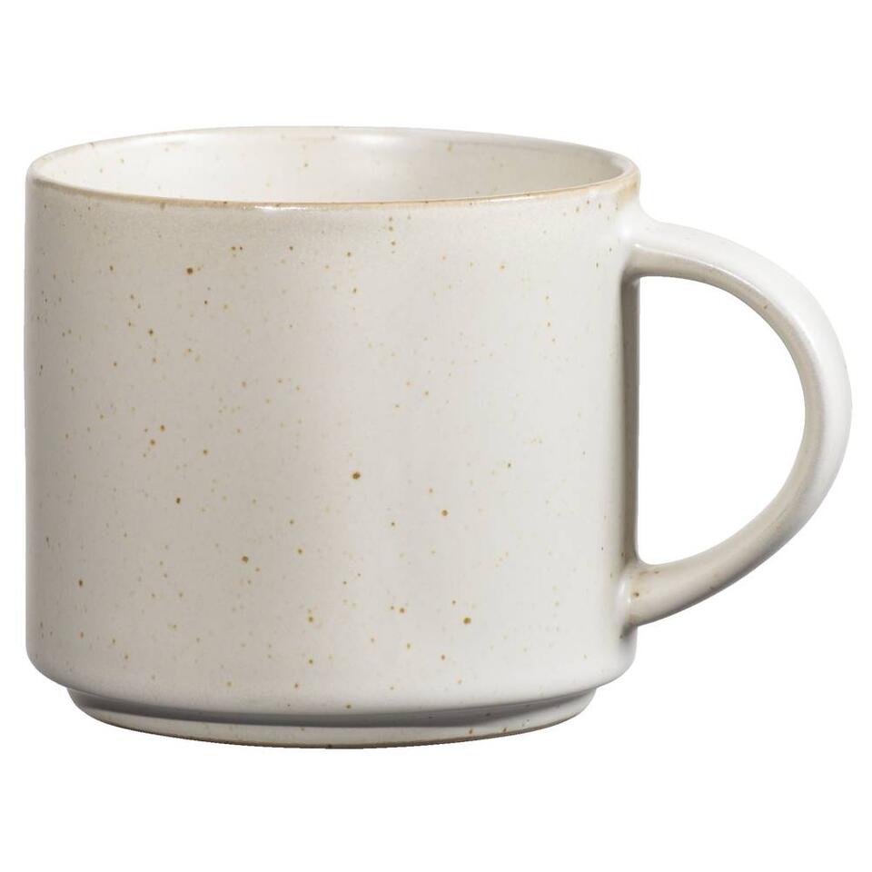 Mok met oor Studio - crème - stoneware - 380 ml