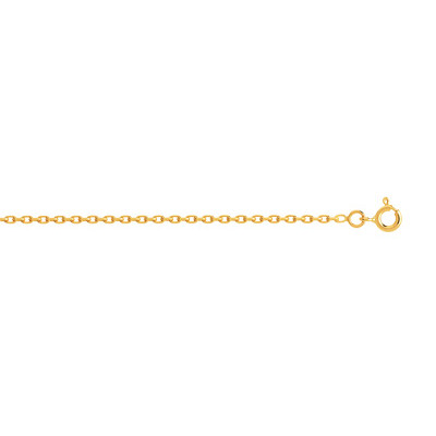 Chaîne or 750 jaune maille forçat 45 cm
