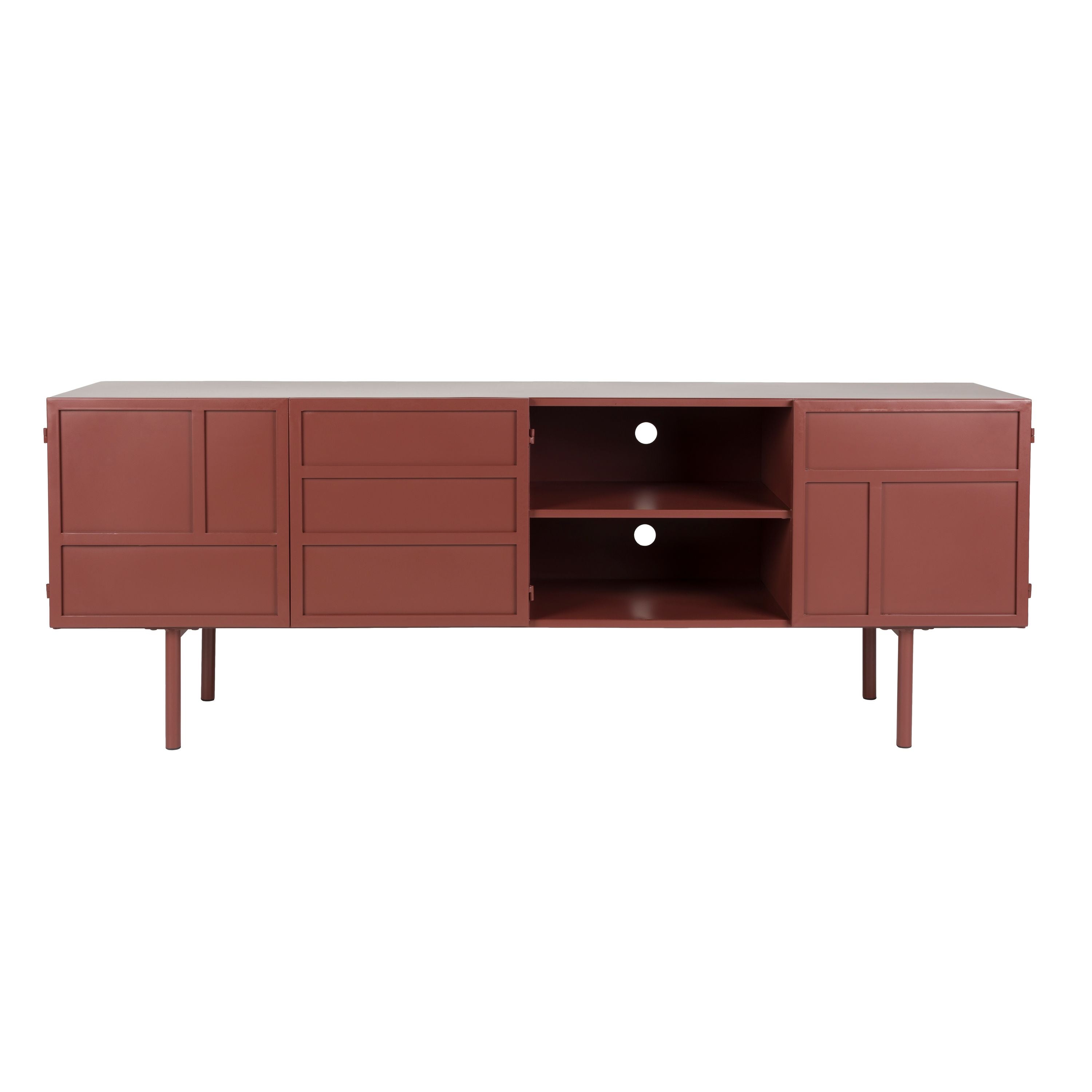 Housecraft Living Davis Dressoir Metaal Bruin| Rood
