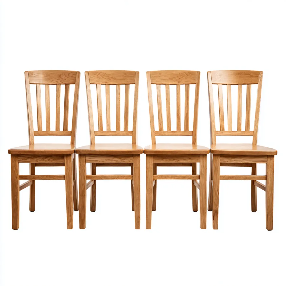 Esszimmerstuhl Massivholz 90x45x45 cm – Natur – Klassisches Design