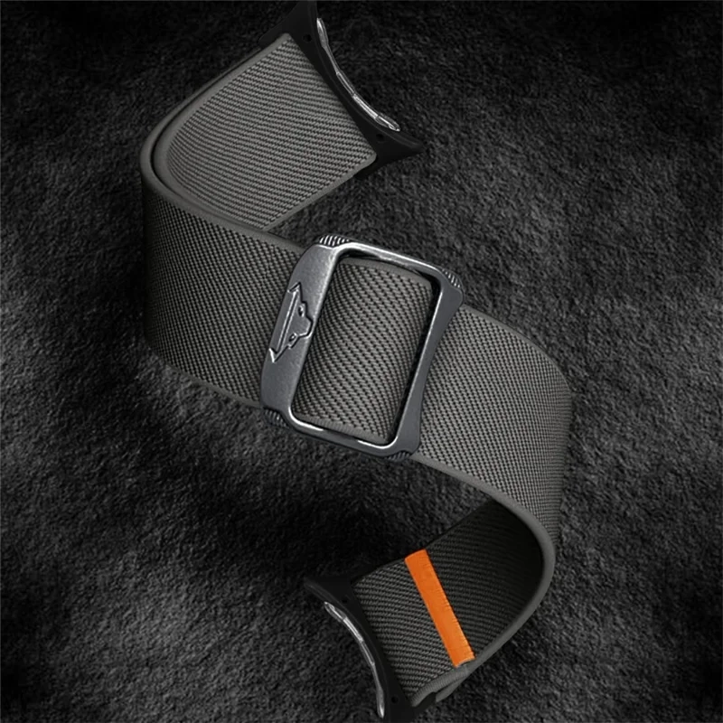Google Pixel Watch 3 / 2 / 1 Nylon Armband Elastisch mit Edelstahl-Schnalle (Gelenkumfang: 140-220 mm) - Grau