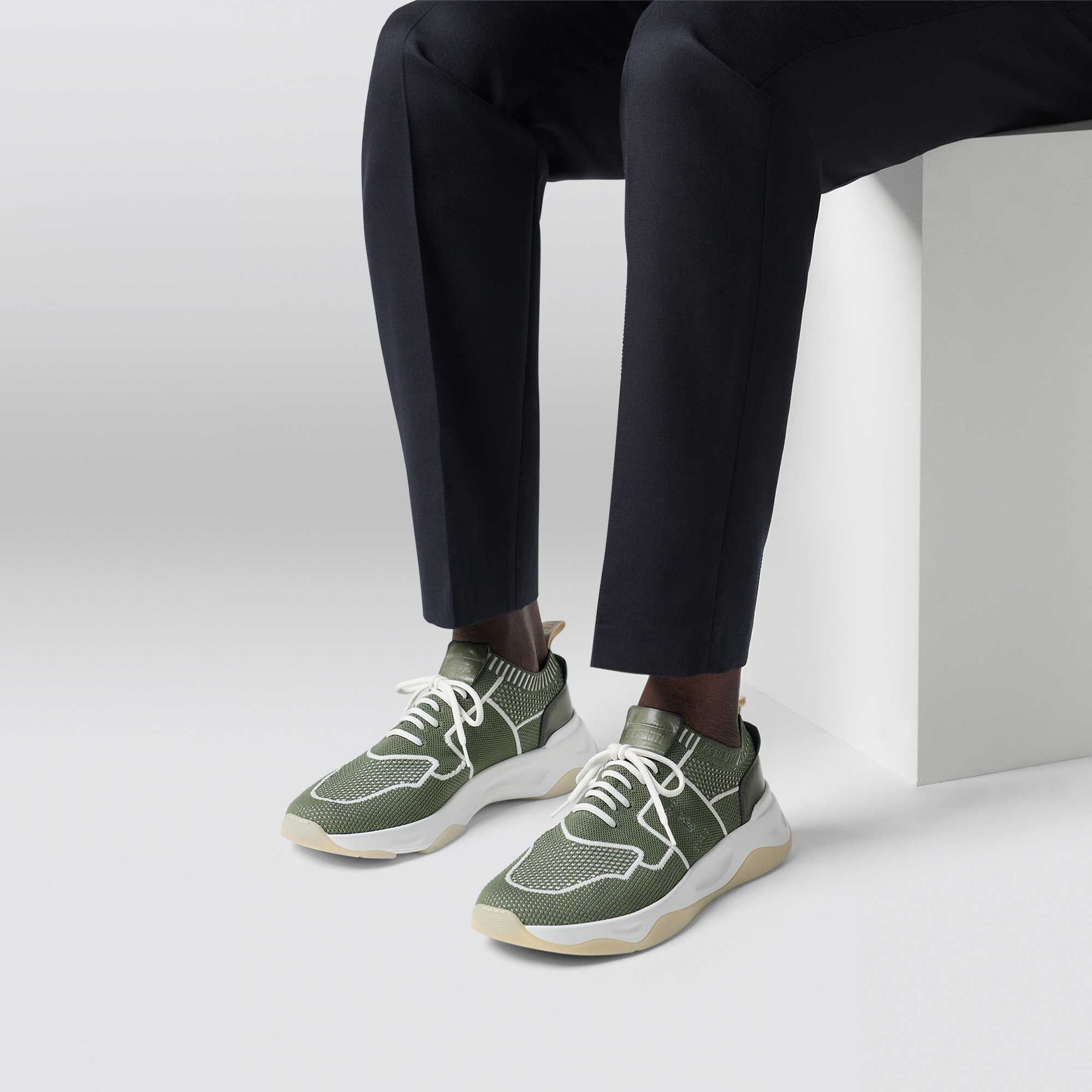Sneaker Shadow En Maille Et Cuir