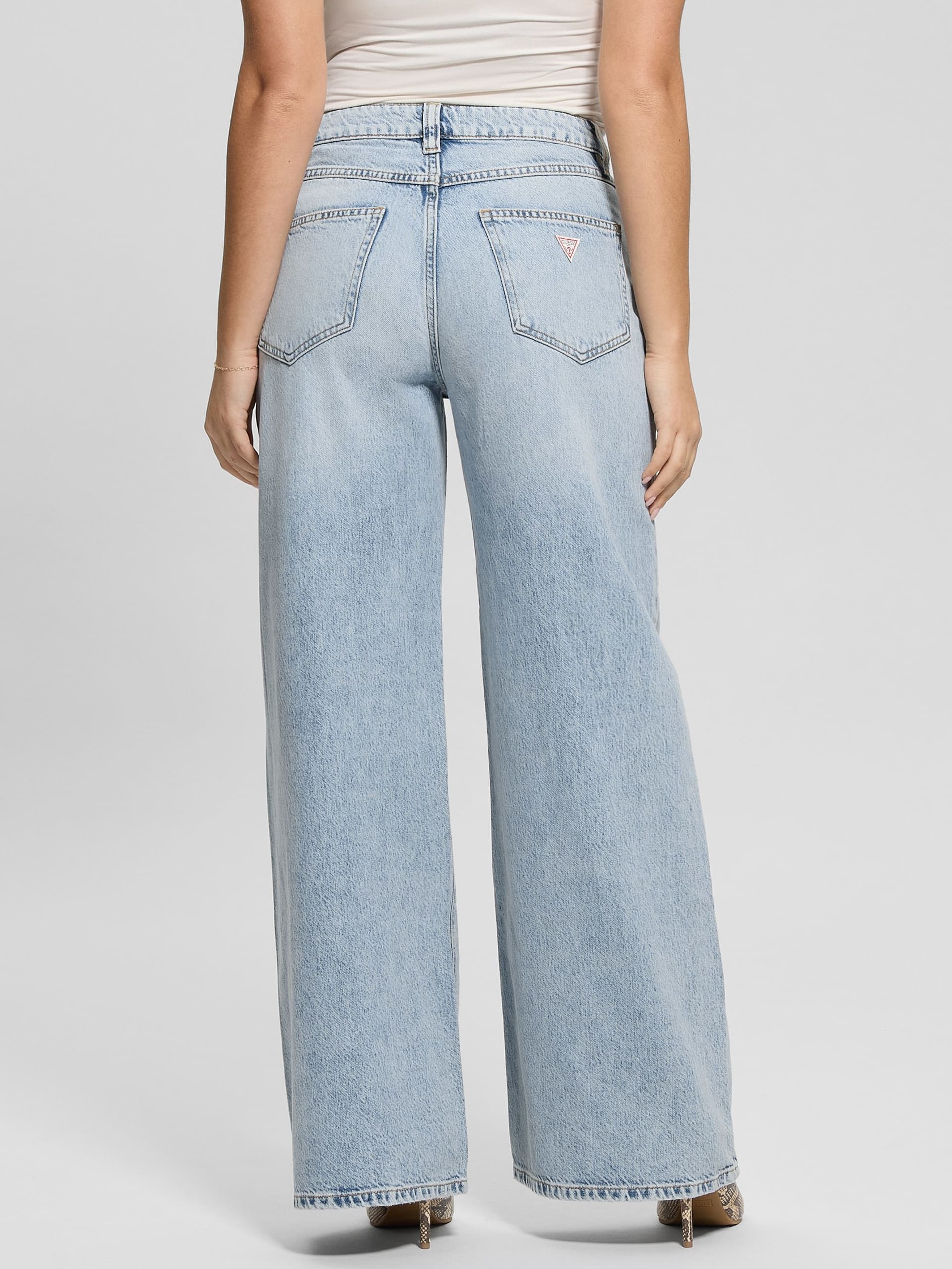 Calça jeans Eco Bellflower de perna larga