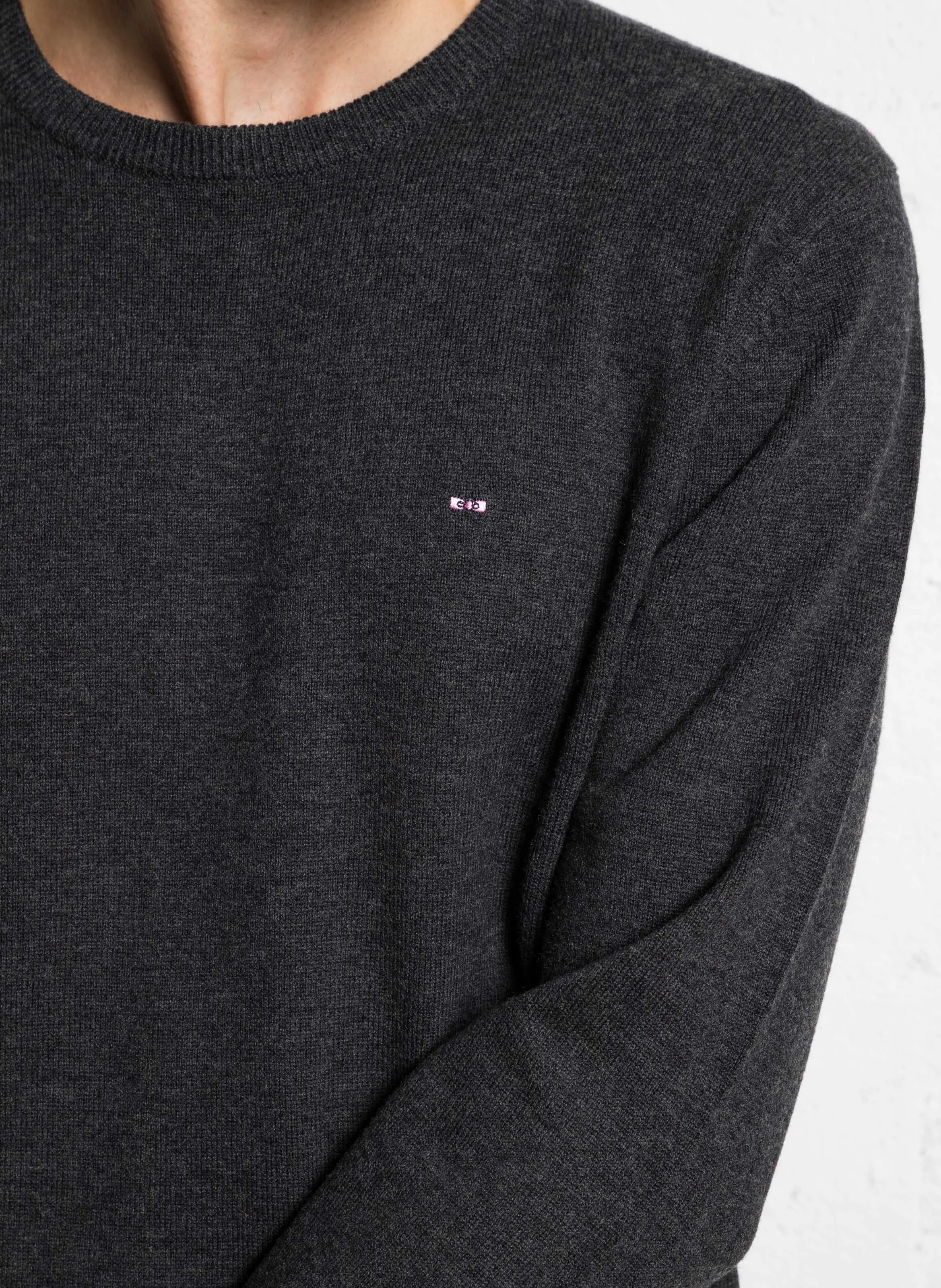 Pull droit en laine mélangée | Gris
