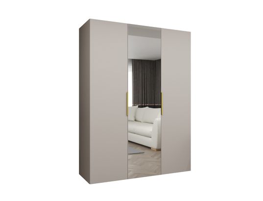 ABIKS MEUBLES - Armoire marbella 2 202/150/52 3 portes (cachemire/doré)