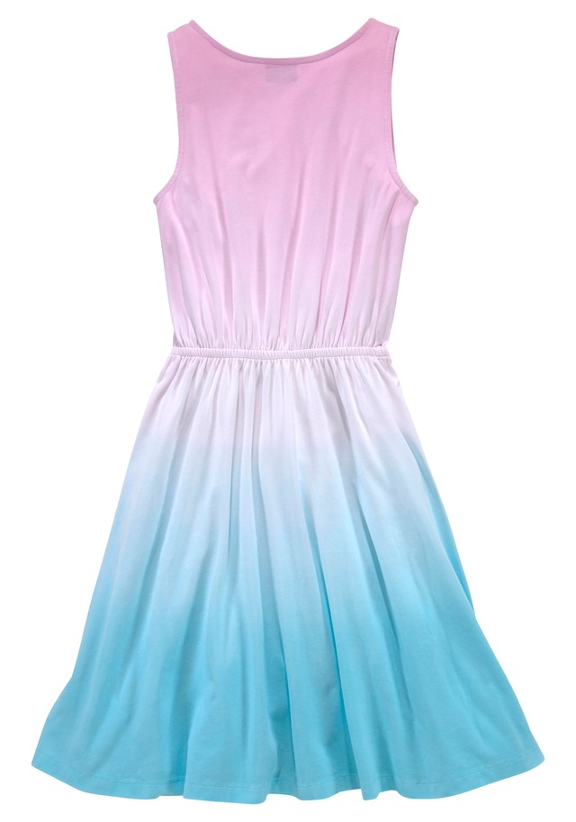 KangaROOS Jerseykleid festliche Anlässe,  kniefreie Länge,  trendiger Dip-Dye-Look