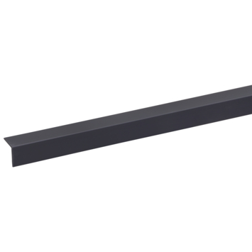 Hoekprofiel kunststof antraciet 15x15 mm 260 cm