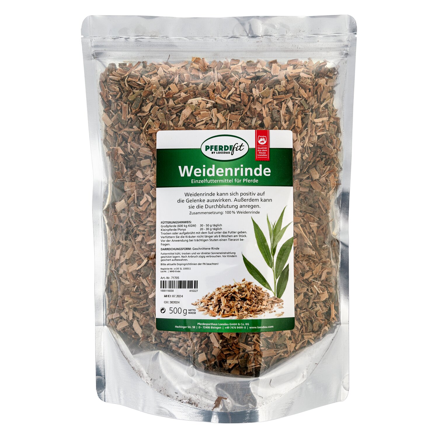 PFERDEfit by Loesdau Weidenrinde  - 500 g