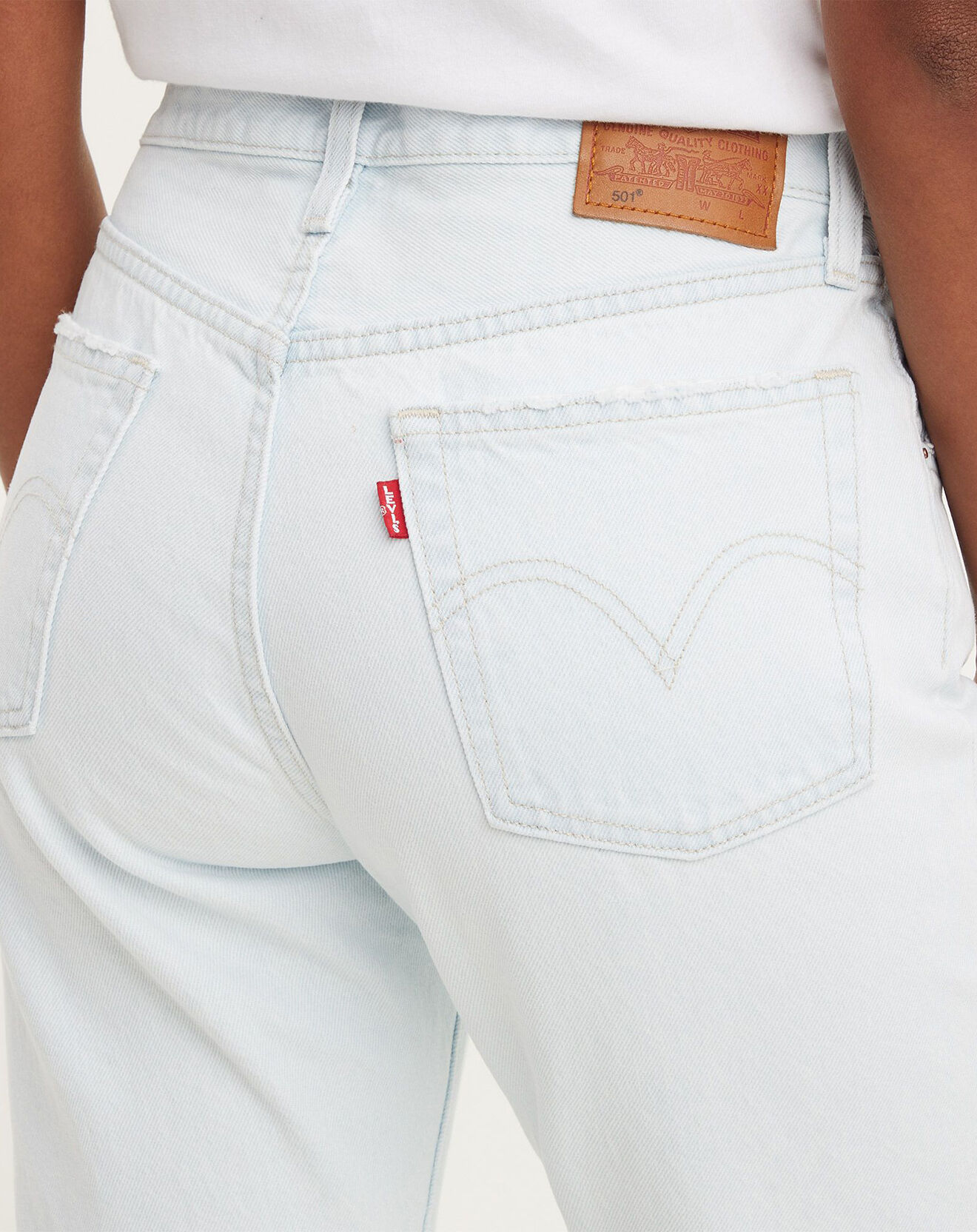Levi's® Jean 501 Crop taille haute bleu clair