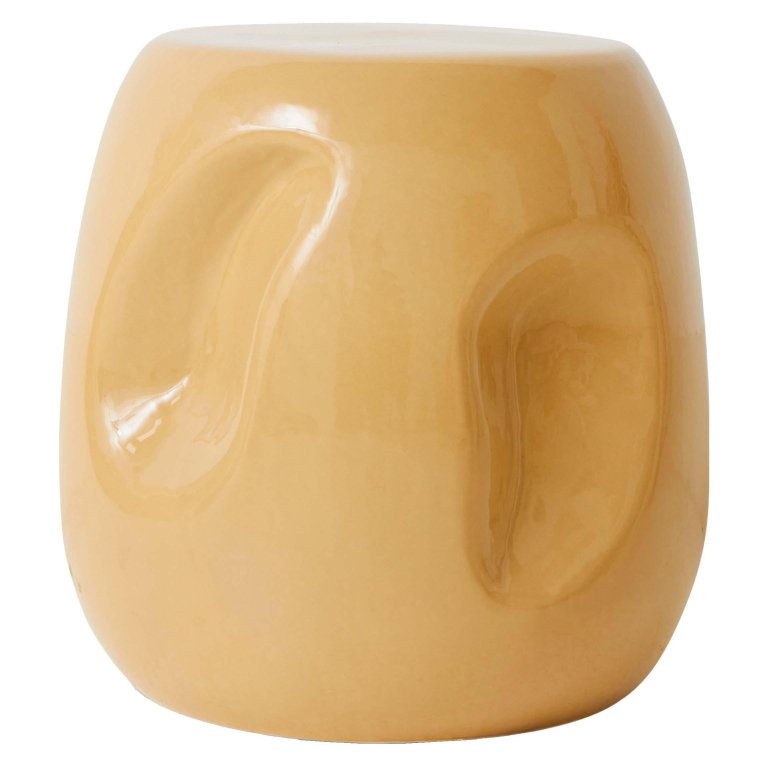 HKliving Currents Ceramic bijzettafel Ø38 Sand