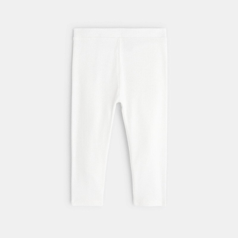 Legging uni blanc bébé fille Blanc