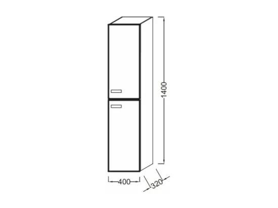 Pack meuble vasque 60 cm JACOB DELAFON Ola up blanc + colonne + miroir + spot