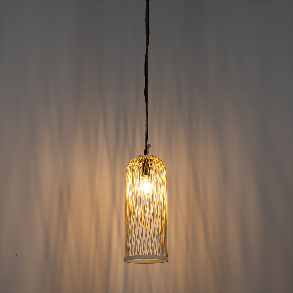 Landelijke buiten hanglamp rotan 25 cm - Calamus
