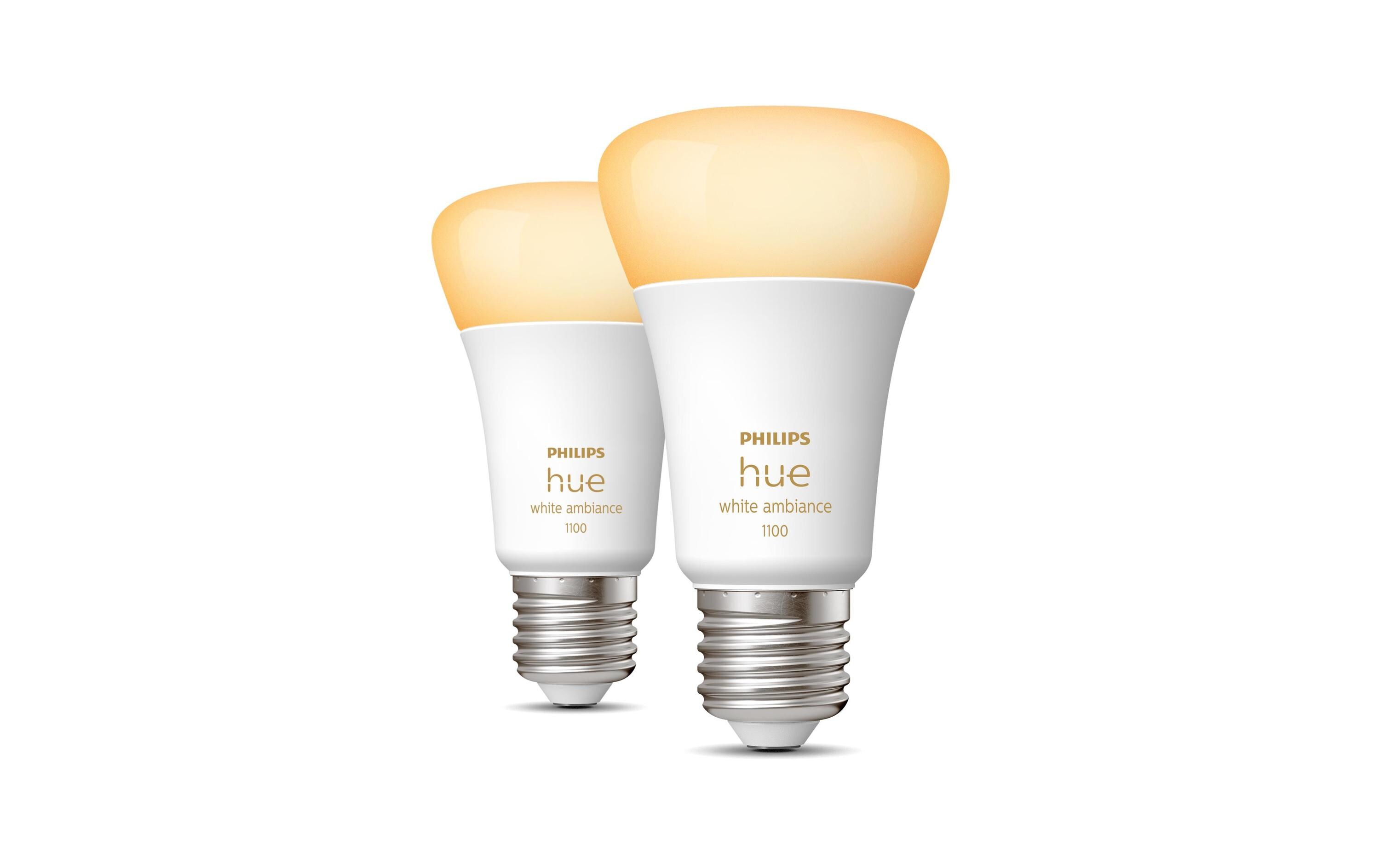Leuchtmittel White Ambiance E27 Doppelpack 2 x 1055 lmPer Bluetooth steuerbares Hue E27-Leuchtmittel