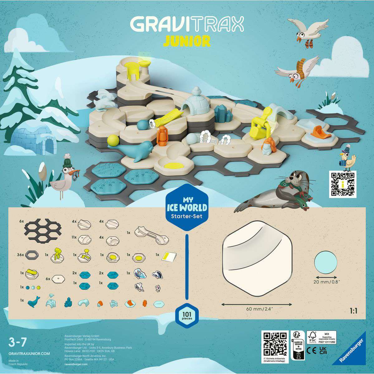 Ravensburger Spiel GraviTrax Junior Starter-Set L Ice