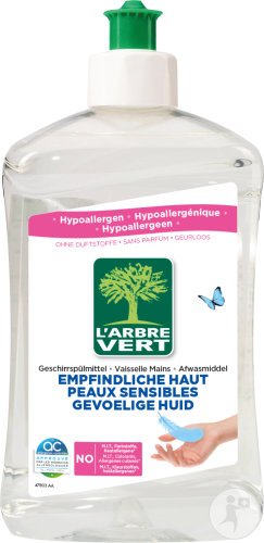 Arbre Vert Vaisselle Main Peaux Sensibles Flacon 490ml
