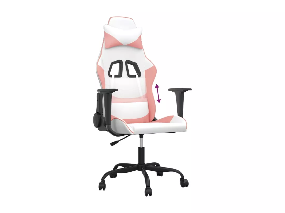 Chaise de jeu Blanc et rose Similicuir