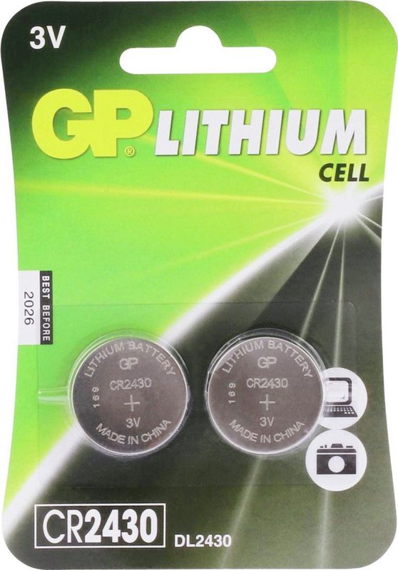 GP CR2430 Knoopcelbatterij - 3V - 2 Stuks