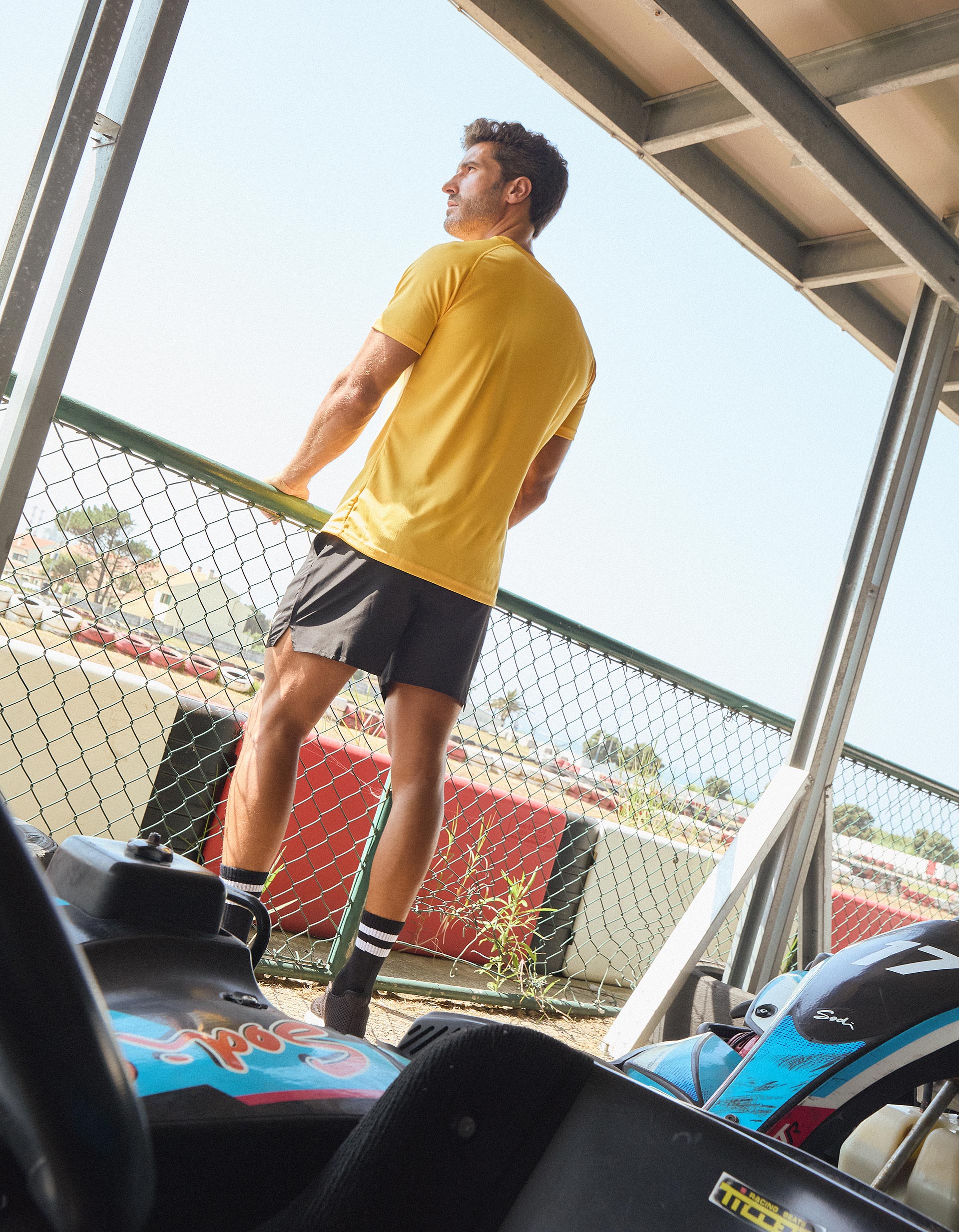 Calções de Desporto, Homem, Preto