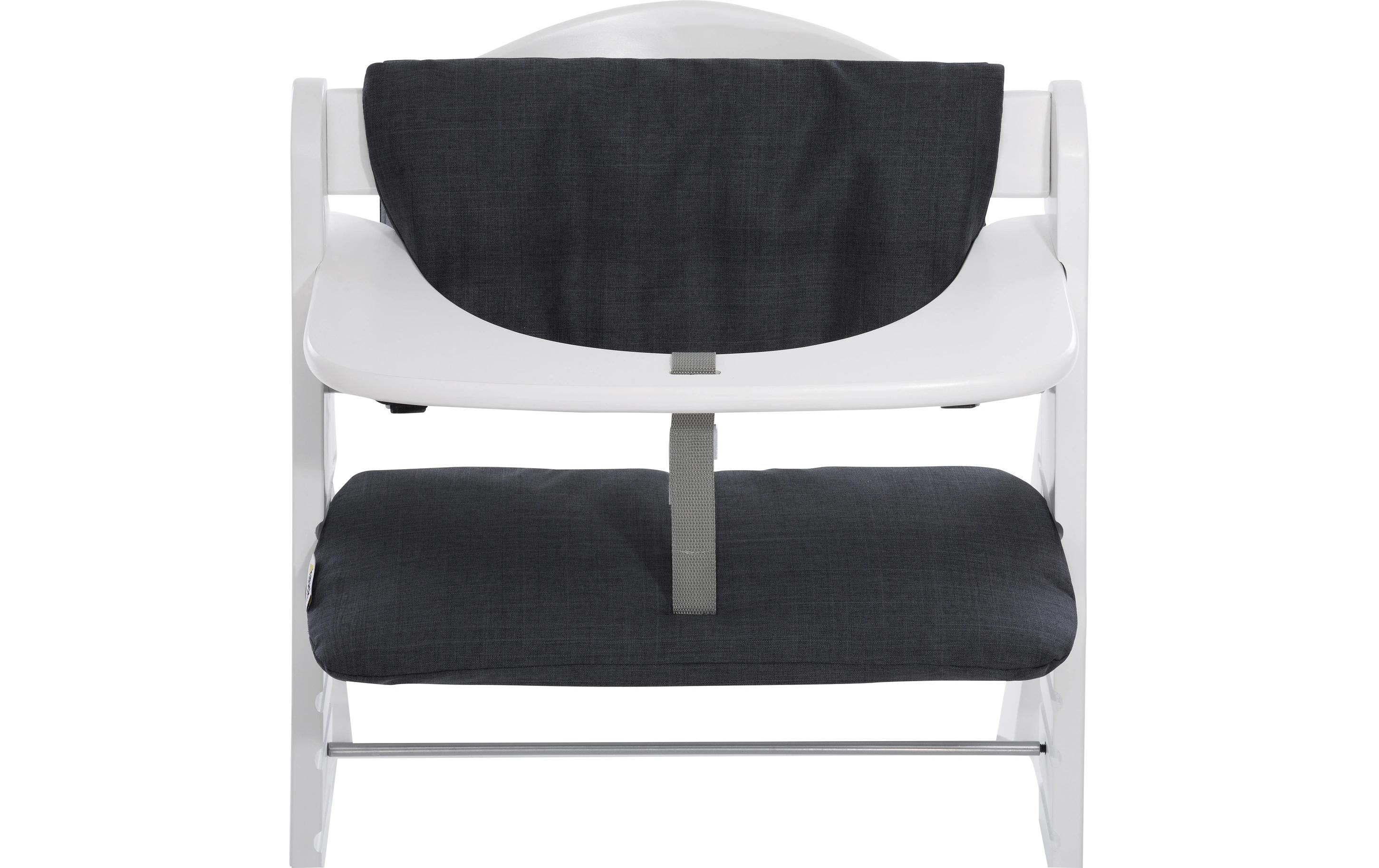 Sitzkissen Deluxe Melange CharcoalKissen-Set für Hauck Holzhochstühle