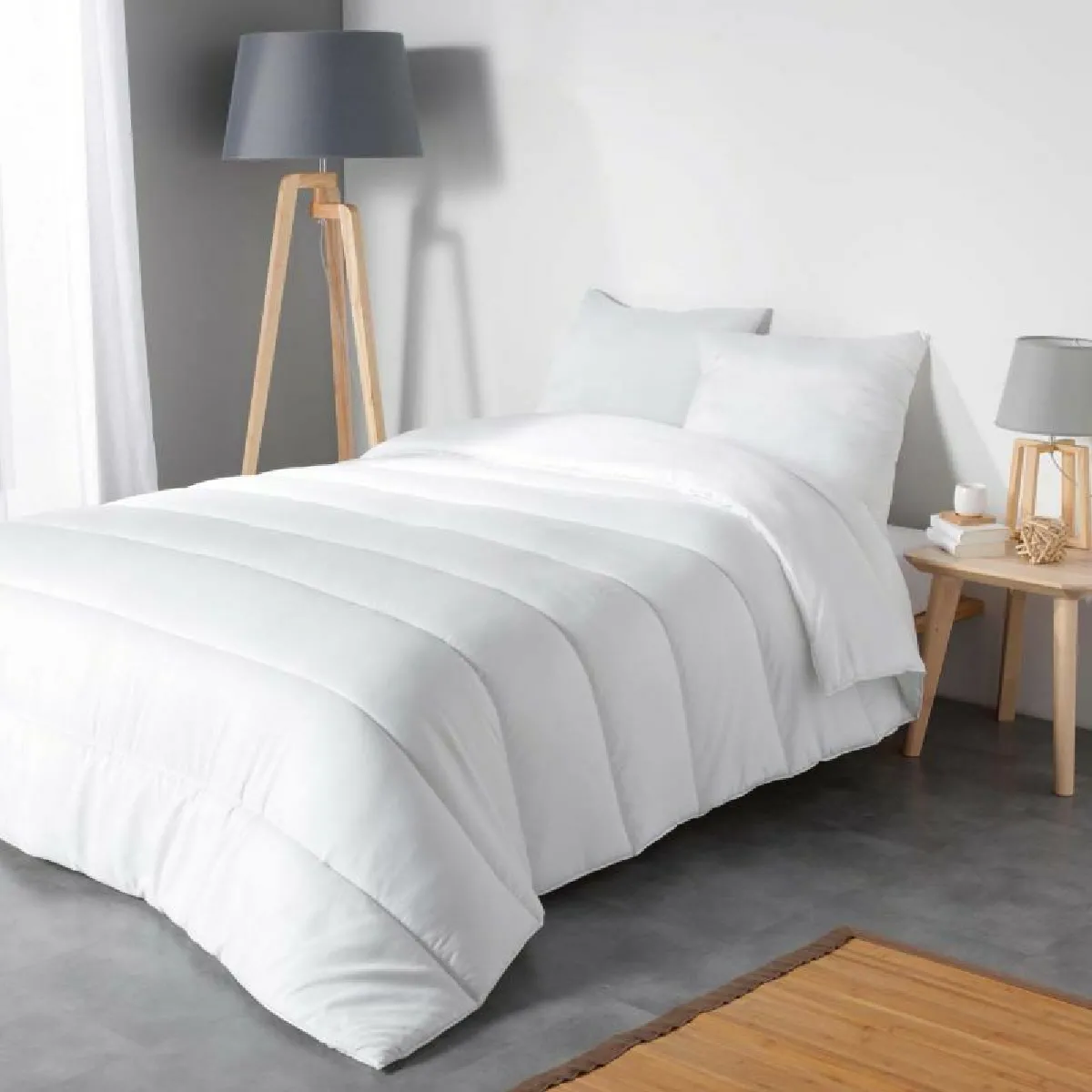 Paris Prix Couette Microfibre Confort - 200x200 cm Blanc