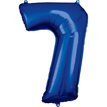 amscan Folienballon Zahl 7, blau