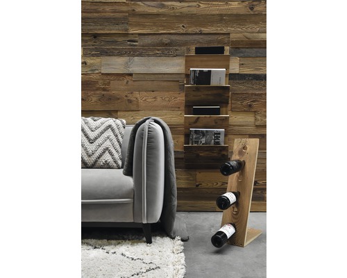 Buildify gerecycled houtbord, zongebleekt sparren-/den-/sparrenhout, 20x120-160 mm, lengte: 1000 mm