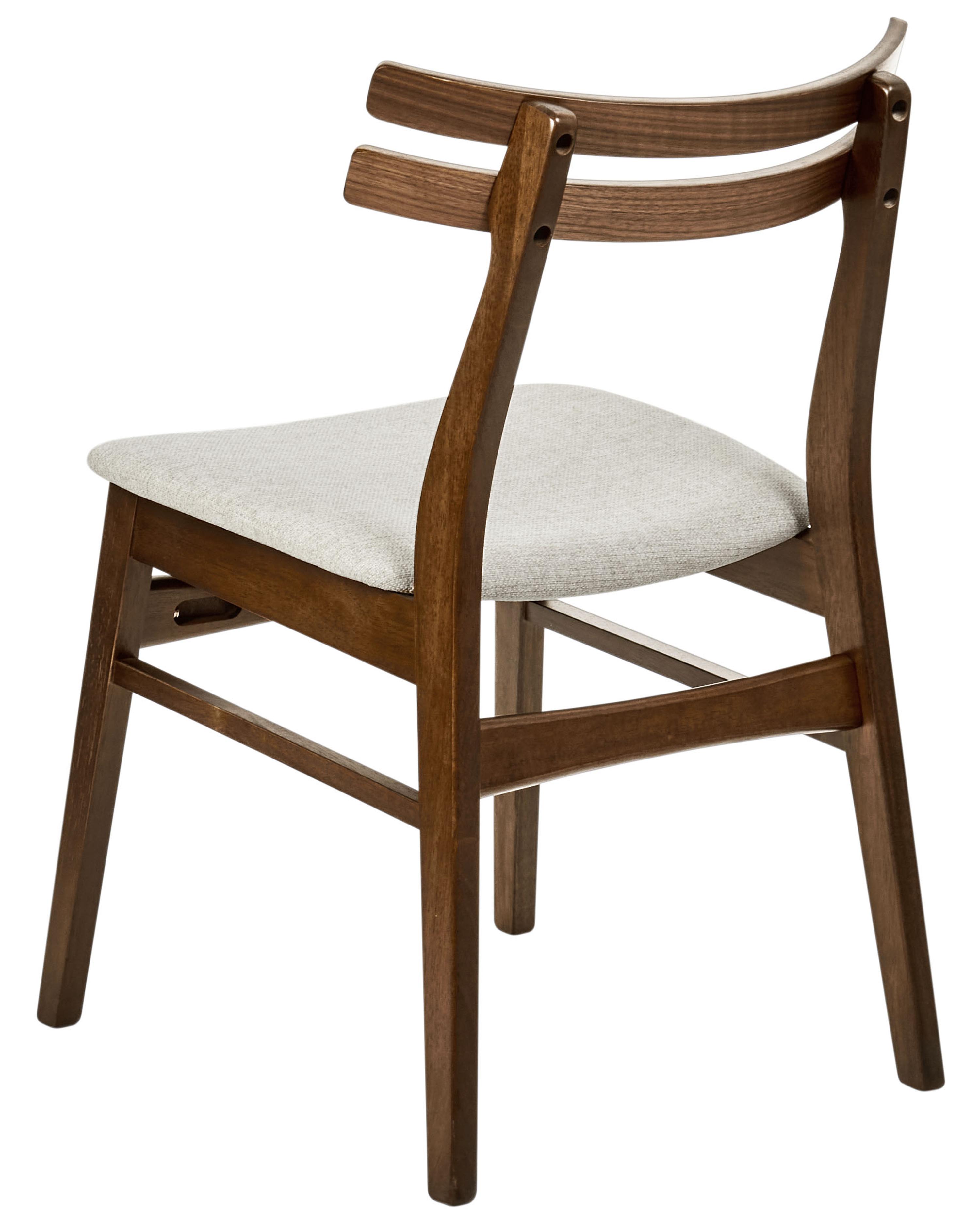 Set van 2 eetkamerstoelen CYNTHIANA Hout Donkerbruin/beige