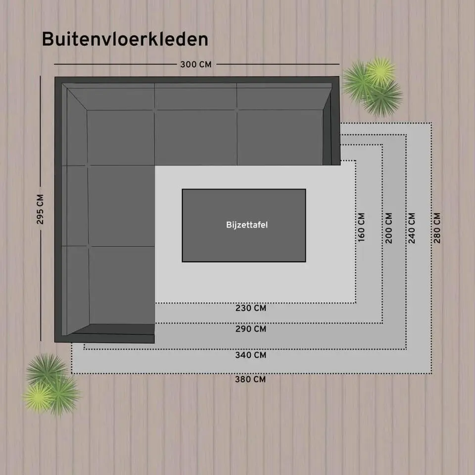 Eva Interior Buitenkleed Roest Frost - 380 x 280 cm