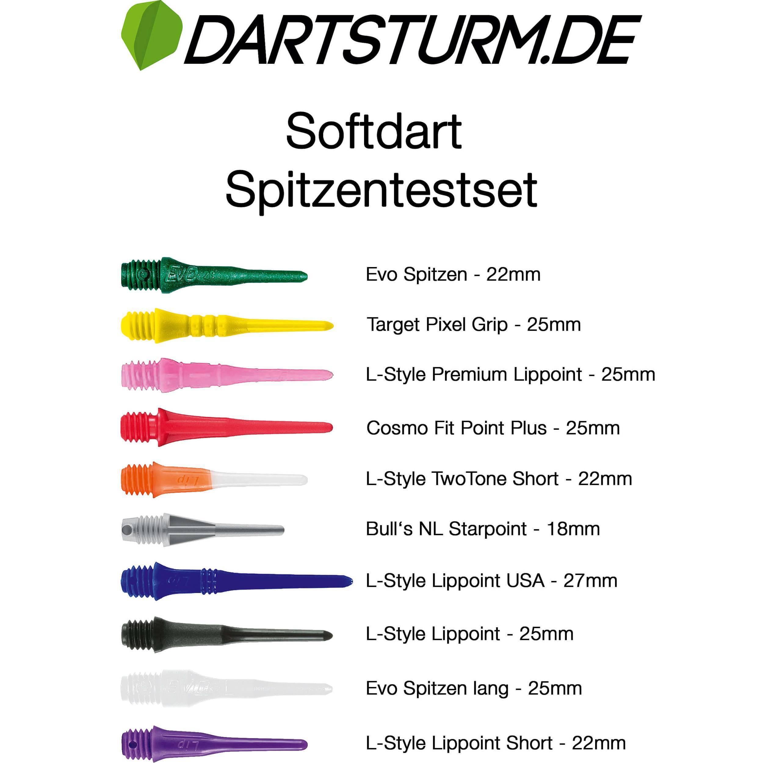 DartSturm - Softdartspitzen - Testset