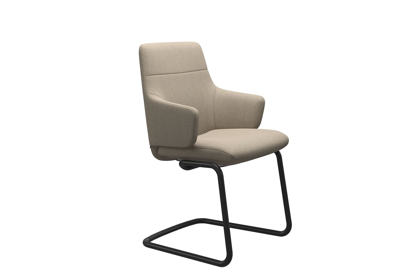 Chilli spisestol Tekstil Calido - Light Beige - Sort
