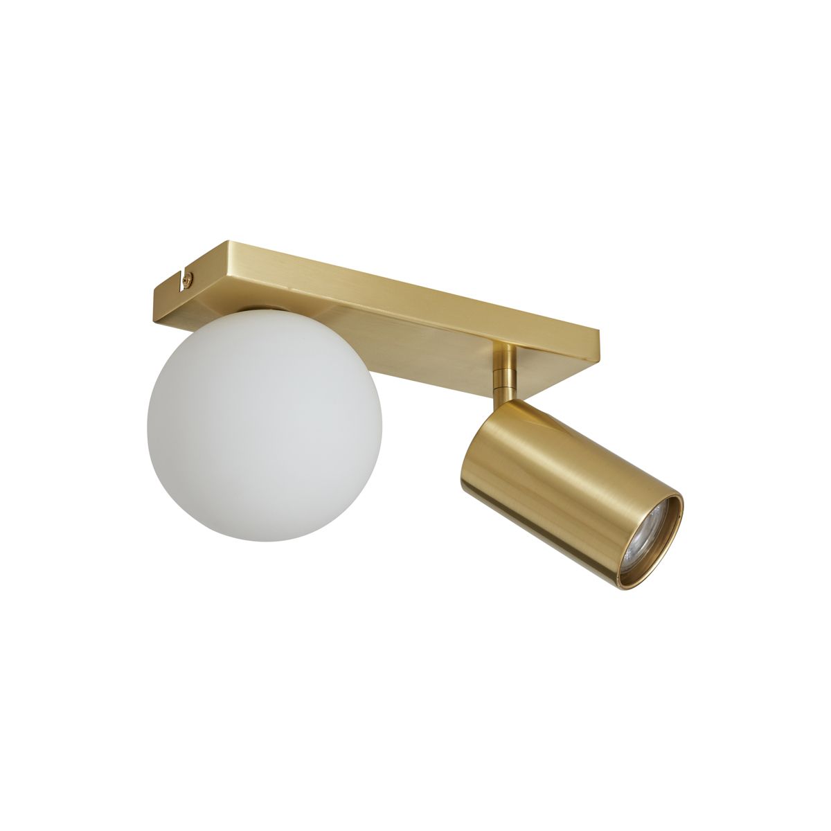 Moderne plafondlamp messing 2-lichts kantelbaar - Lesly