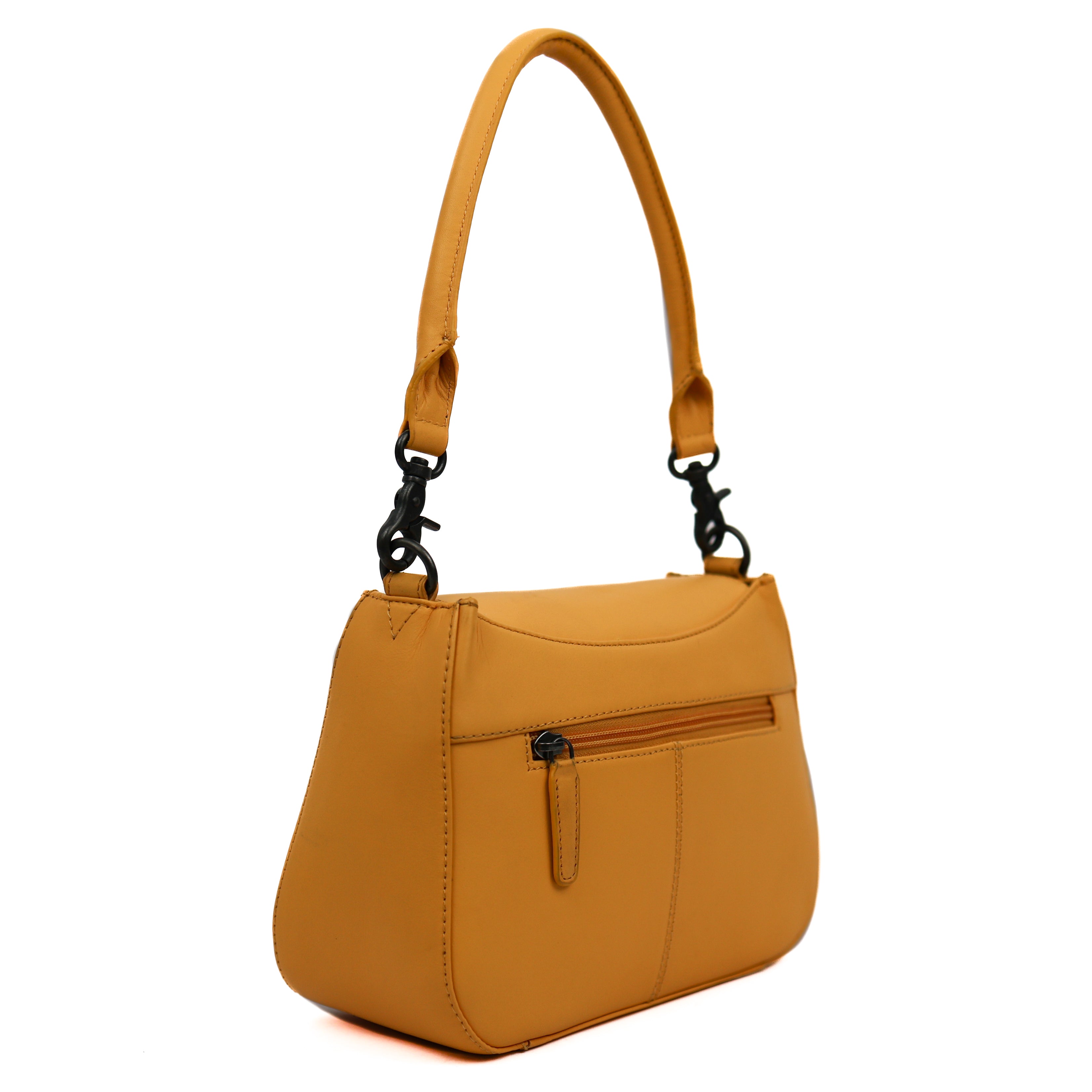 Hand-/schoudertasje met flap 'Fenna' Yellow Yellow