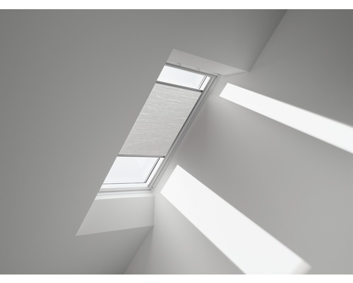 VELUX Advantage Set: Warmtewerend zonnescherm, transparant zwart, en honingraat plisségordijn, wit, FOP C02 1045S