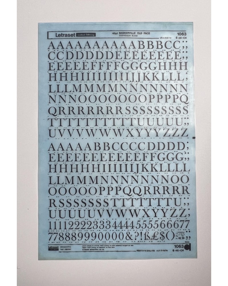letraset-1063- BAKERVILLE OLD FACE - 48pt