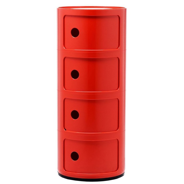 Kartell Componibili kast extra large (4 comp.) Ø32 rood